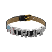Trump 2024 Adjustable Rhinestone Letter Bracelet - PatriotDepot.com