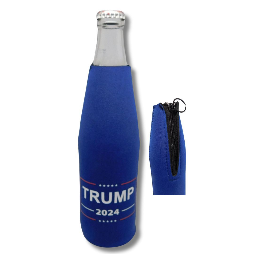 Trump 2024 Bottle Jacket (Blue) - PatriotDepot.com