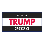 Trump 2024 Bumper Sticker (Black and White) - PatriotDepot.com