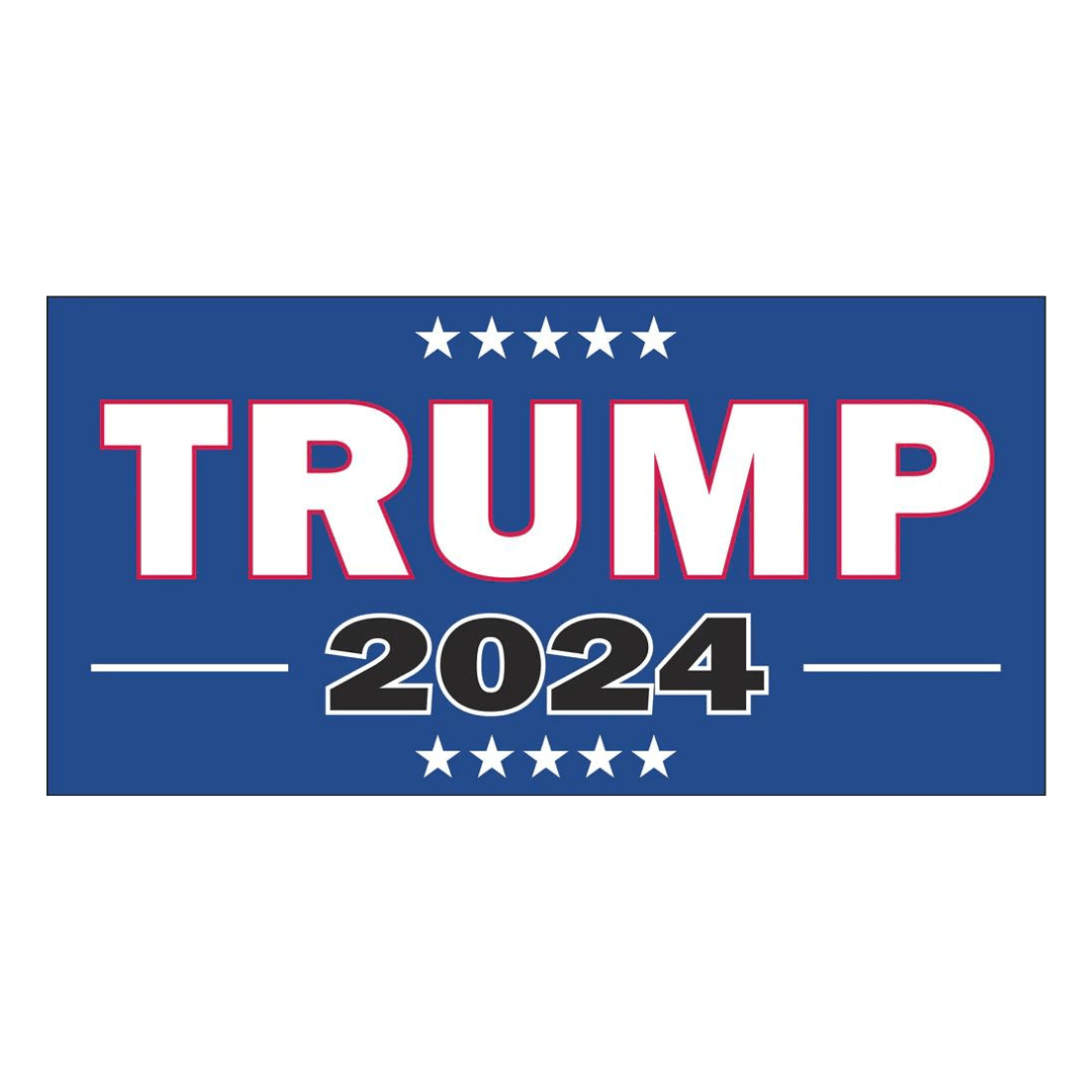 Trump 2024 Bumper Sticker (Blue) - PatriotDepot.com