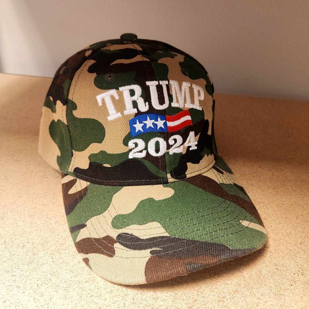 Trump 2024 Custom Embroidered Hat (Camo) - PatriotDepot.com