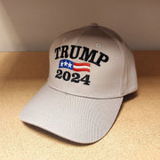 Trump 2024 Custom Embroidered Hat (Grey) - PatriotDepot.com