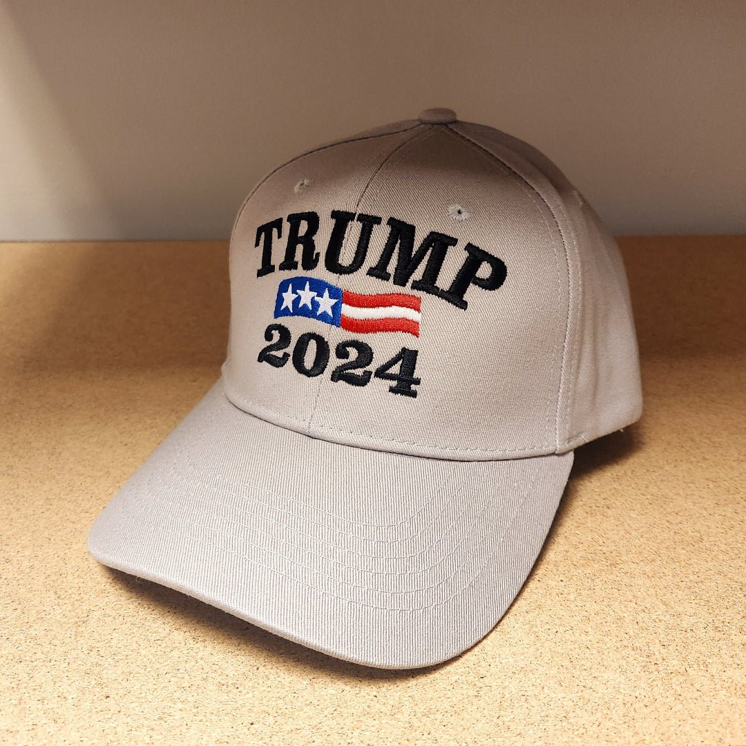 Trump 2024 Custom Embroidered Hat (Grey) - PatriotDepot.com