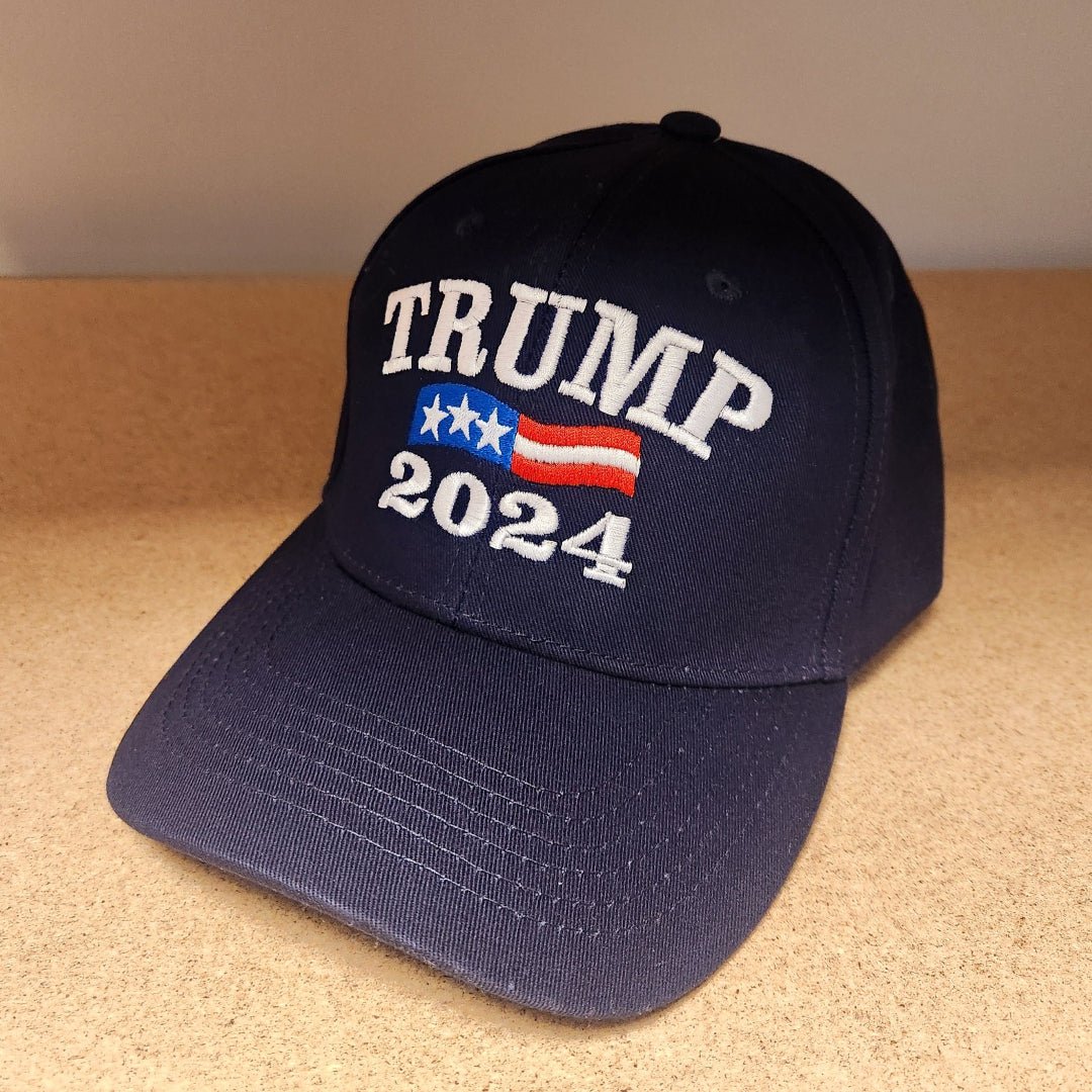 Trump 2024 Custom Embroidered Hat (Navy) - PatriotDepot.com