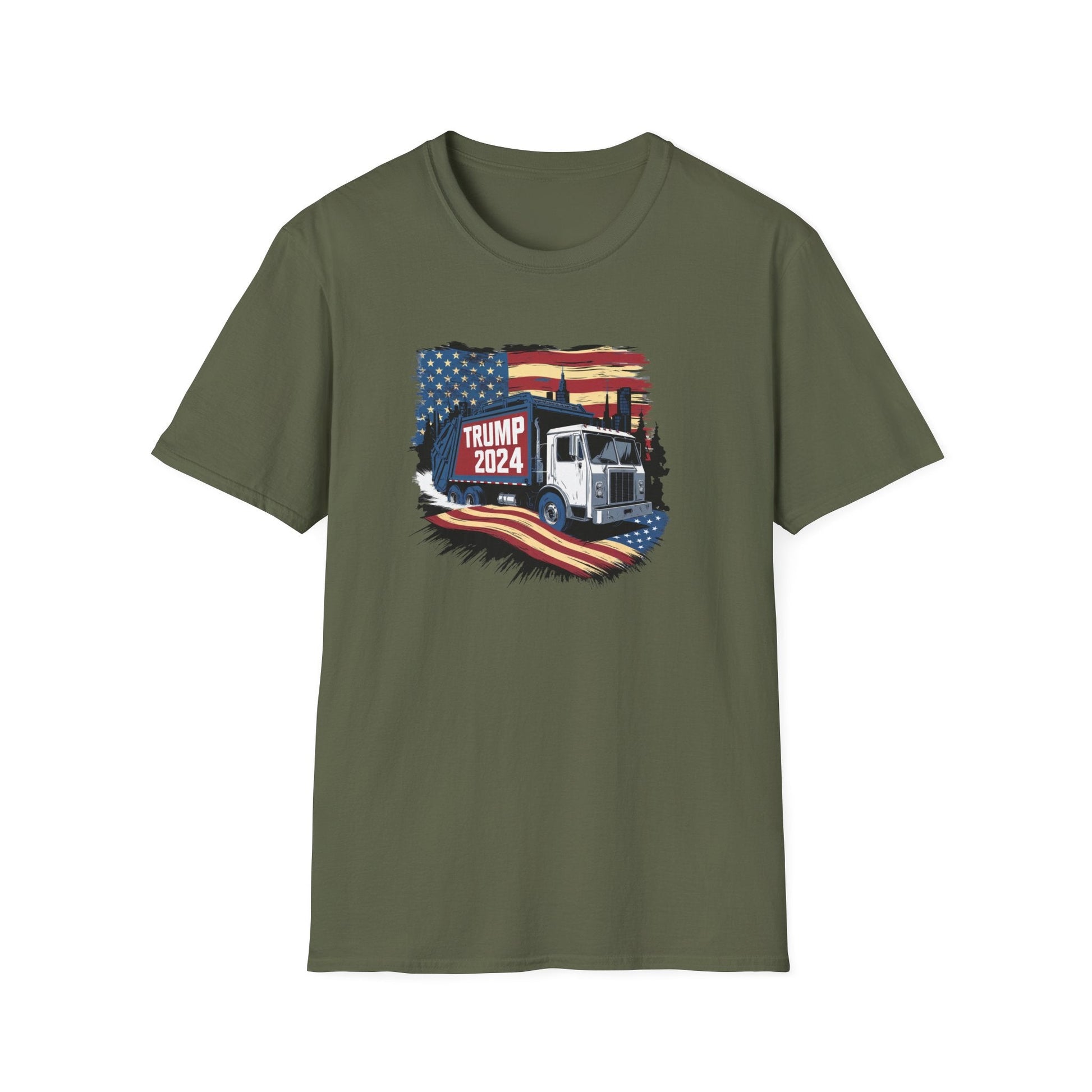 Trump 2024 Garbage Truck T-Shirt - PatriotDepot.com