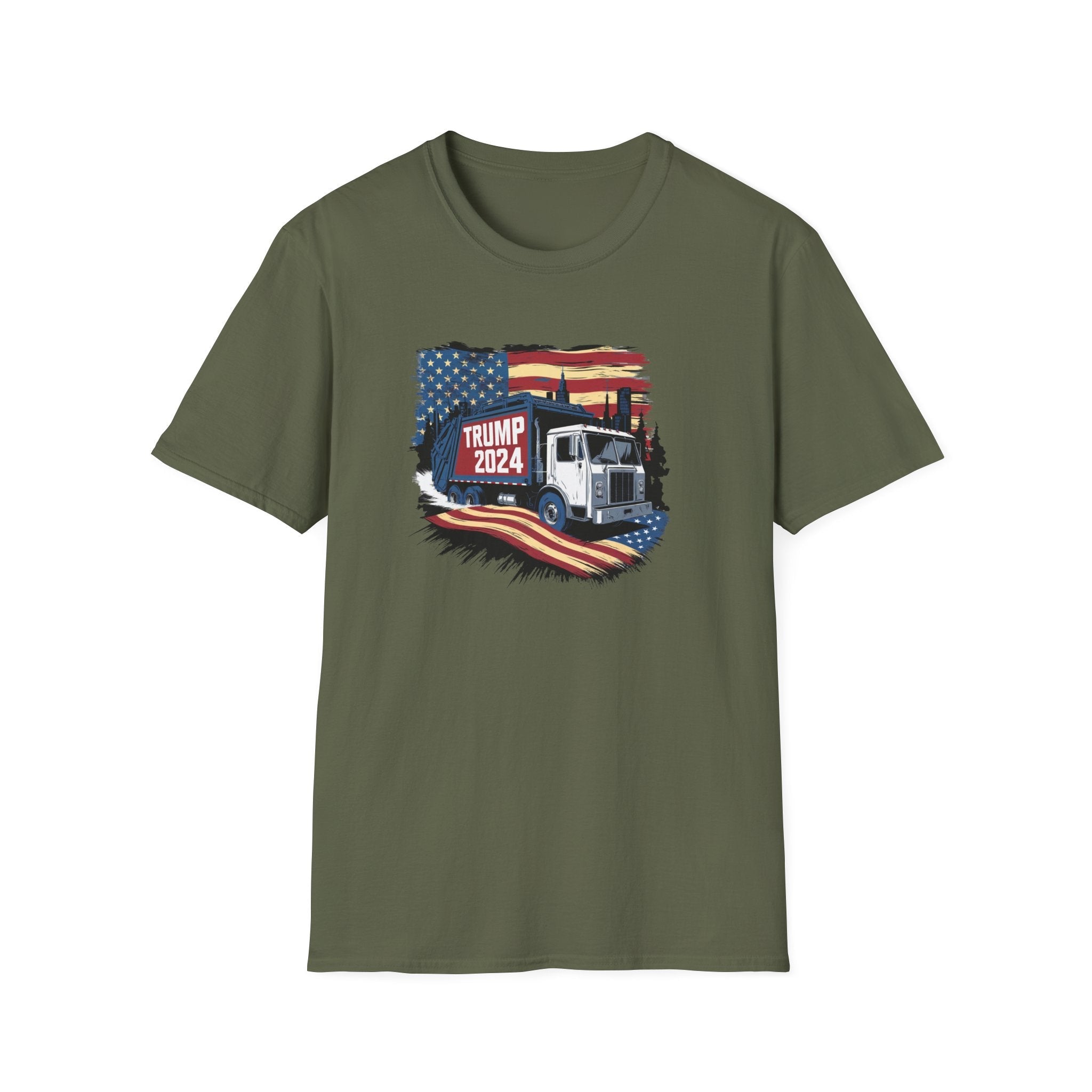 Trump 2024 Garbage Truck T-Shirt - PatriotDepot.com