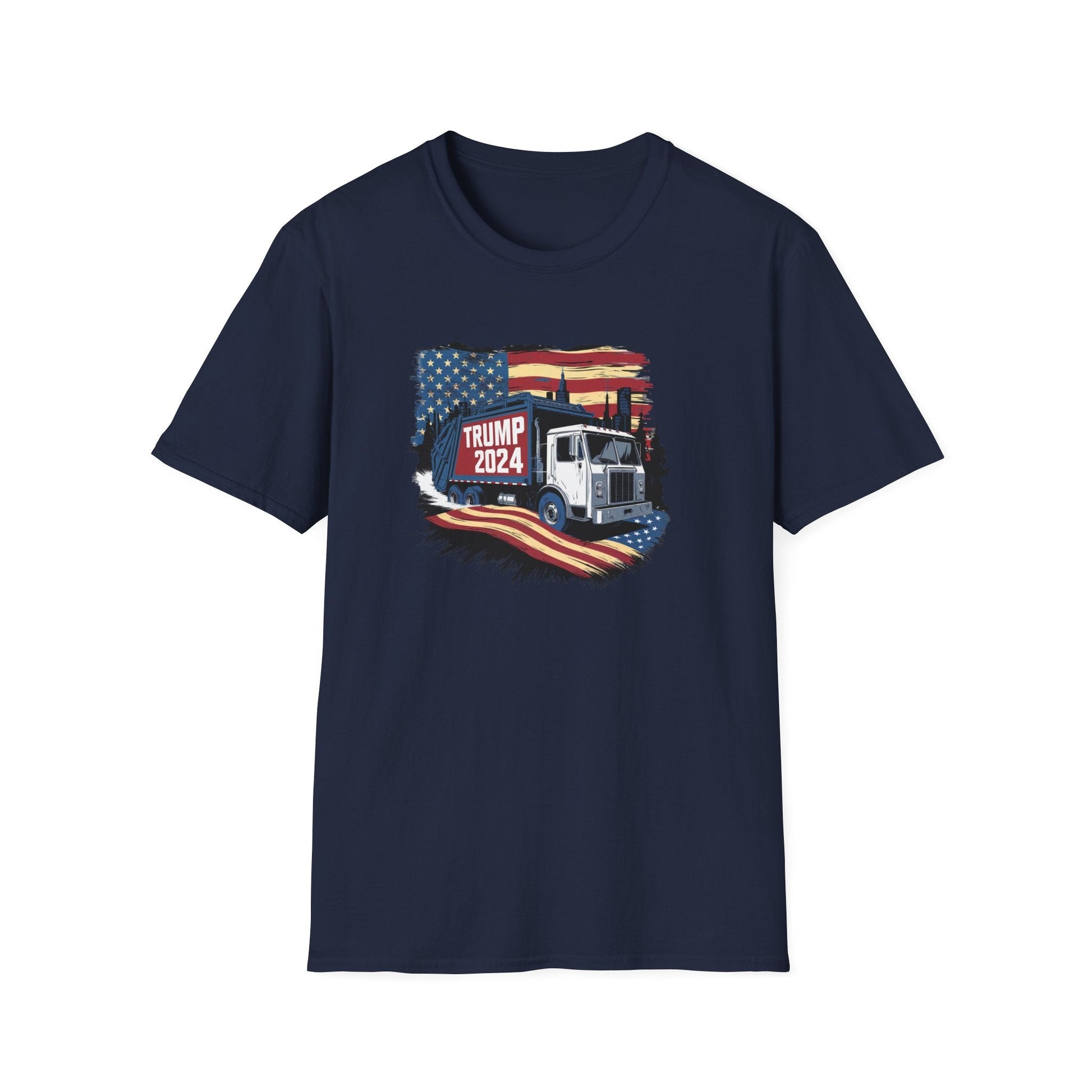 Trump 2024 Garbage Truck T-Shirt - PatriotDepot.com
