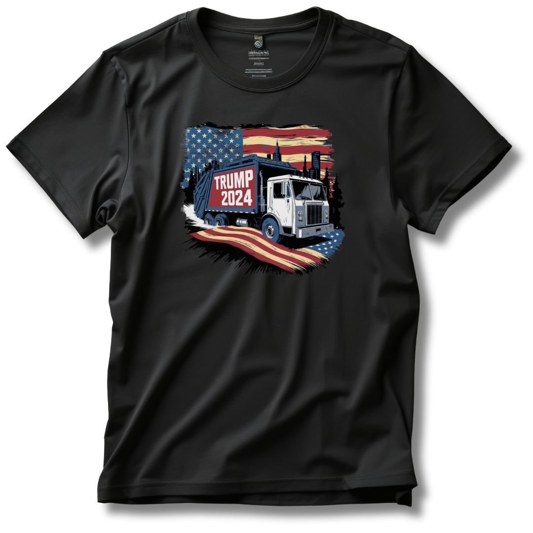 Trump 2024 Garbage Truck T-Shirt - PatriotDepot.com