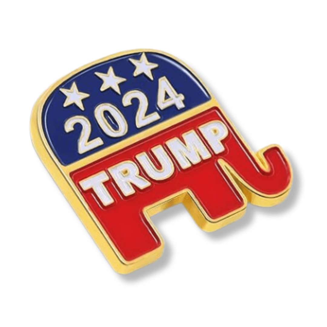 Trump 2024 GOP Elephant Lapel Pin - PatriotDepot.com