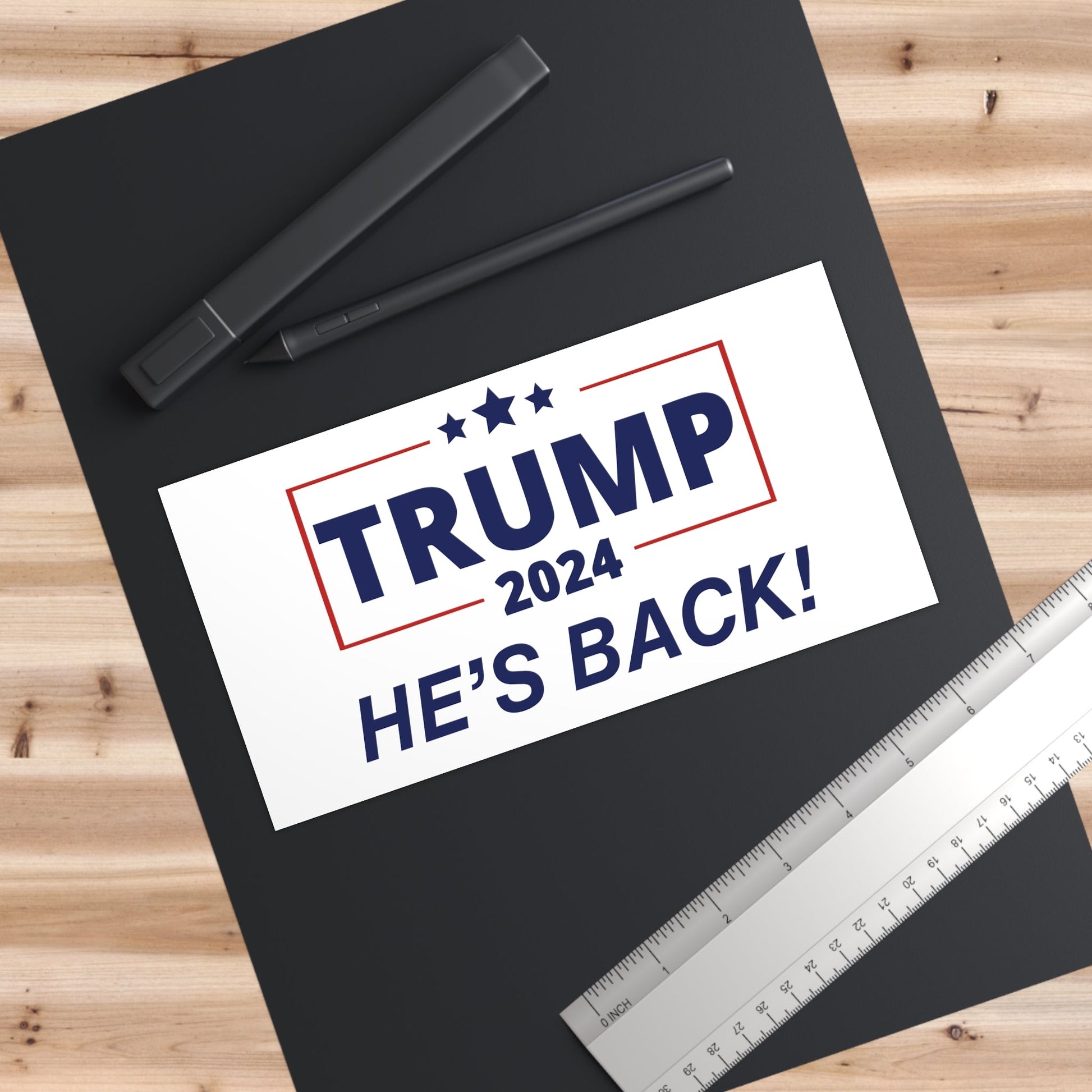 Trump 2024 He's Back Bumper Sticker - PatriotDepot.com