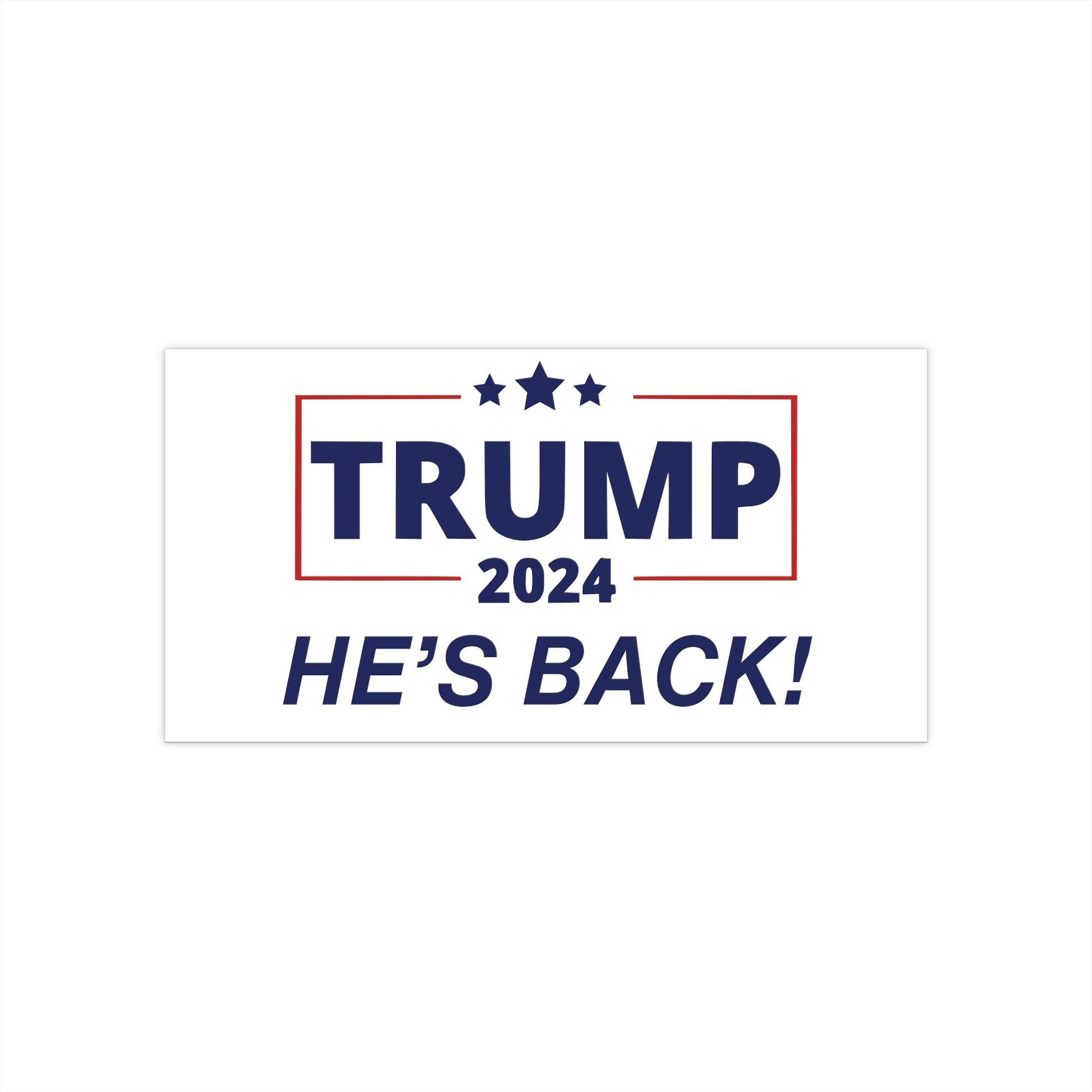 Trump 2024 He's Back Bumper Sticker - PatriotDepot.com