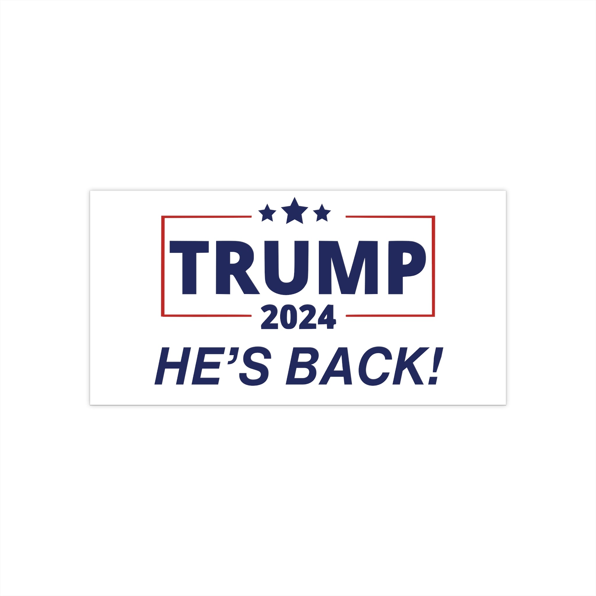 Trump 2024 He's Back Bumper Sticker - PatriotDepot.com