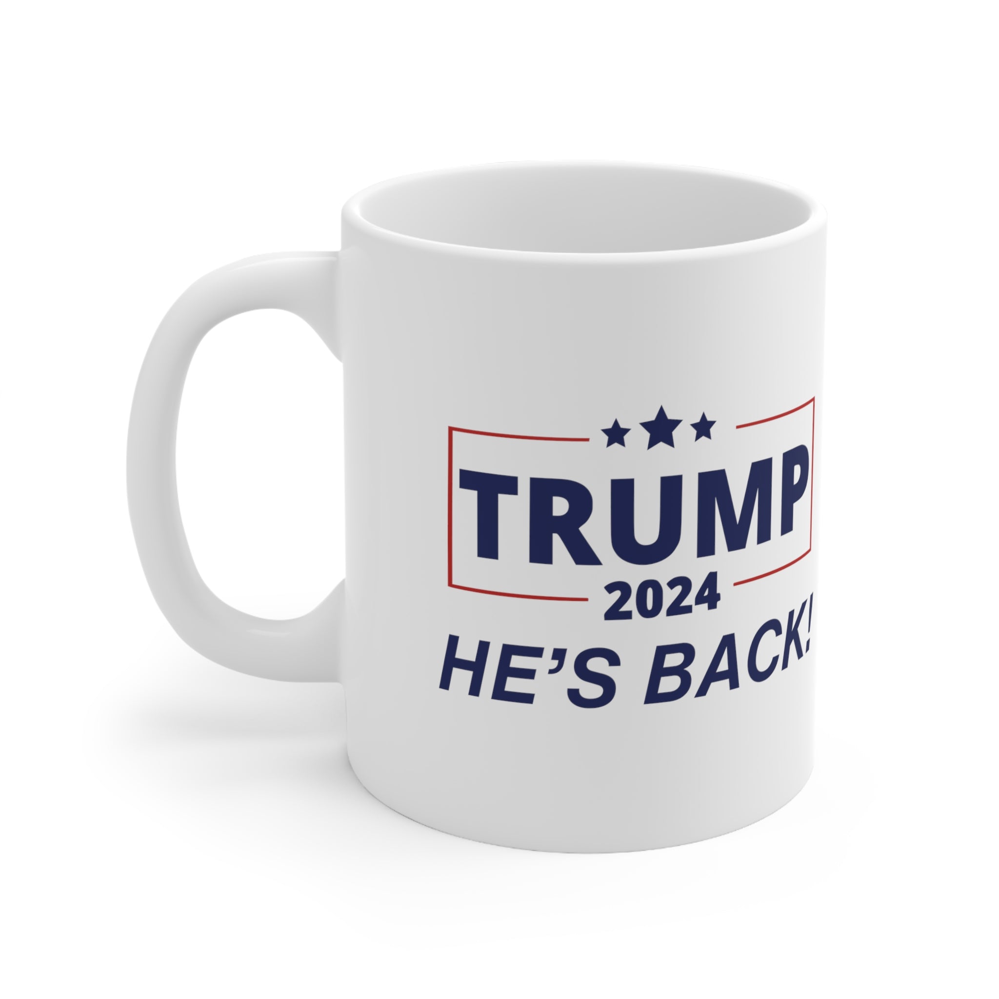 Trump 2024 He's Back Mug - PatriotDepot.com