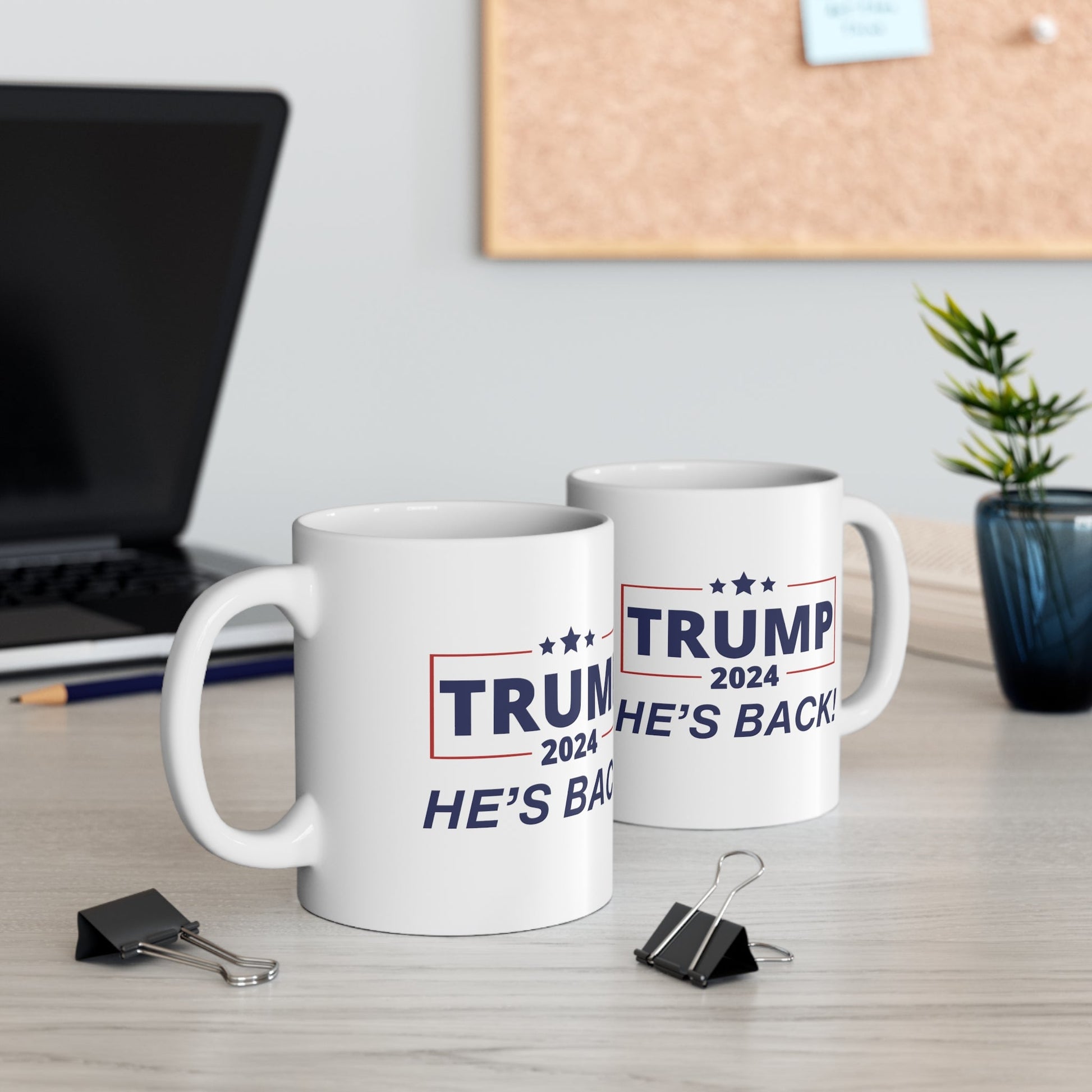 Trump 2024 He's Back Mug - PatriotDepot.com