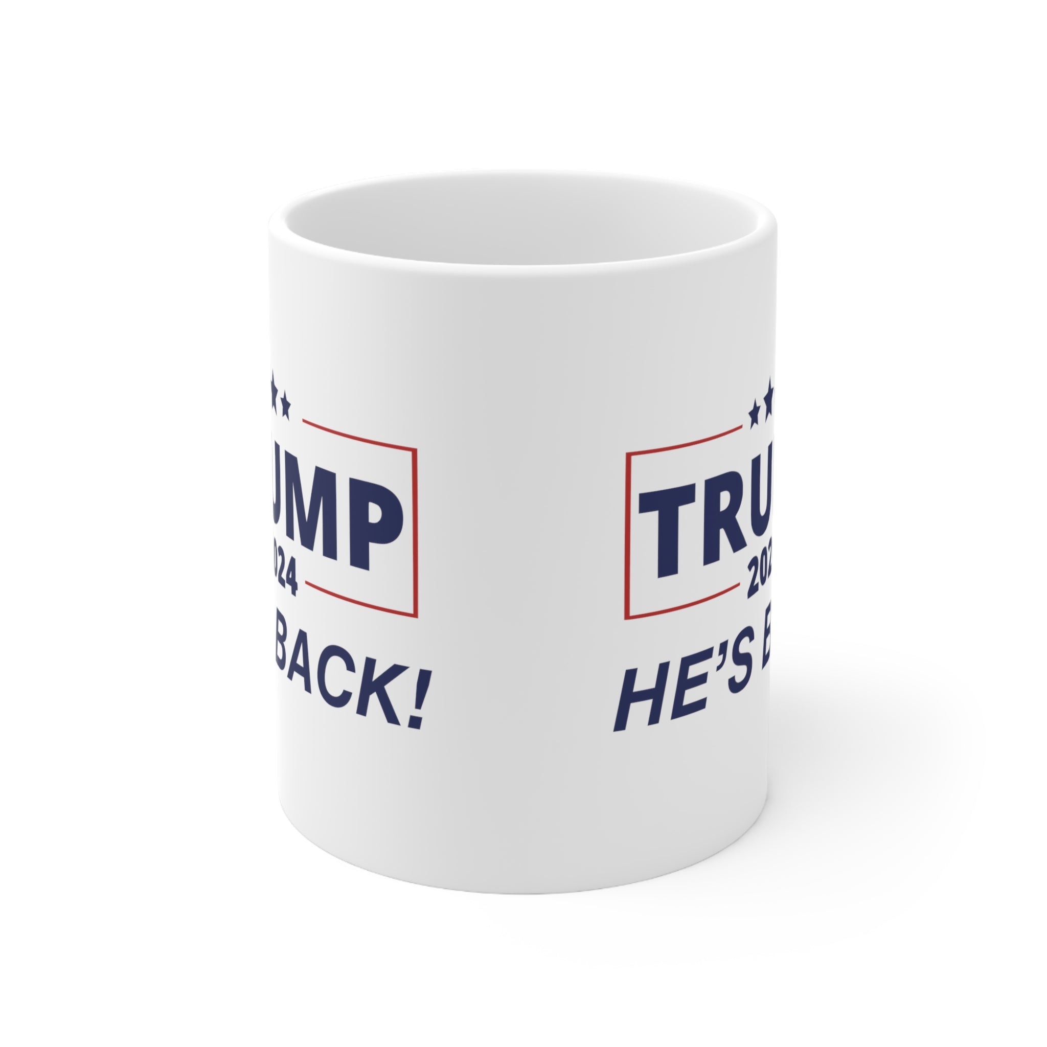Trump 2024 He's Back Mug - PatriotDepot.com