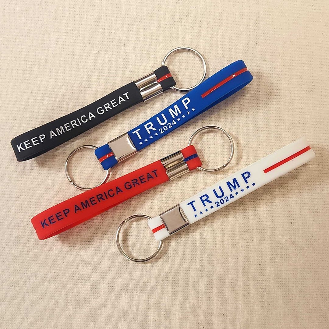 Trump 2024 Keep America Great Silicone Key Rings (4 Colors) - PatriotDepot.com