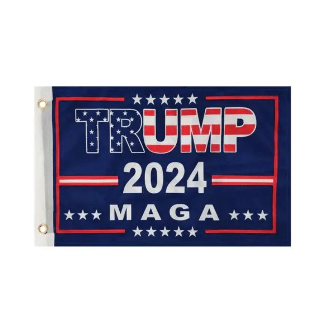 Trump 2024 MAGA 12"x18" Boat/RV Flag - PatriotDepot.com