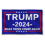 Trump 2024 Make Votes Count Again Flag (Navy) - PatriotDepot.com