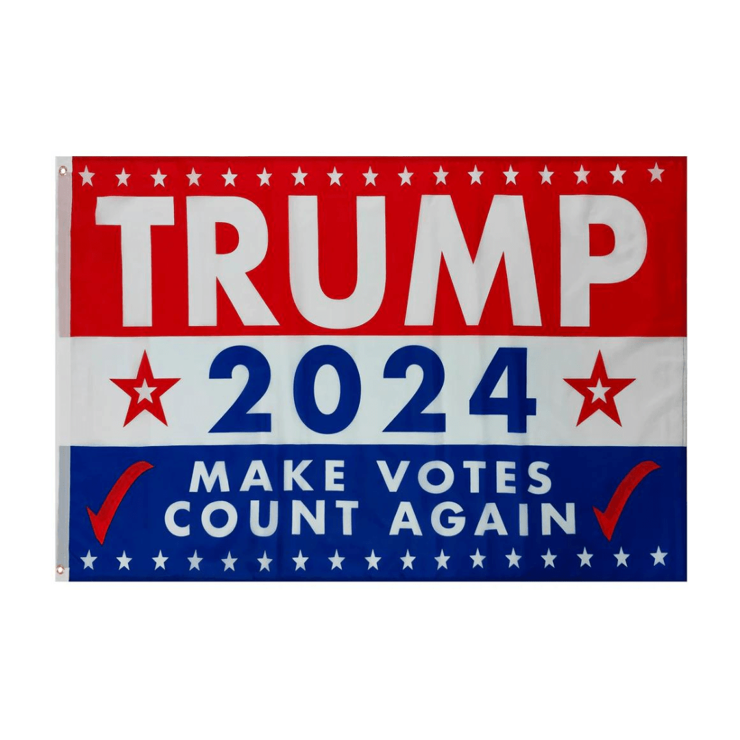 Trump 2024 Make Votes Count Again Flag (Patriotic Design) - PatriotDepot.com