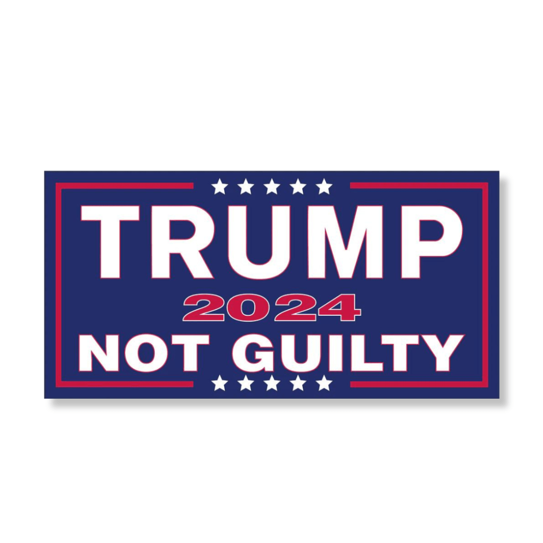 Trump 2024 Not Guilty Bumper Sticker - PatriotDepot.com