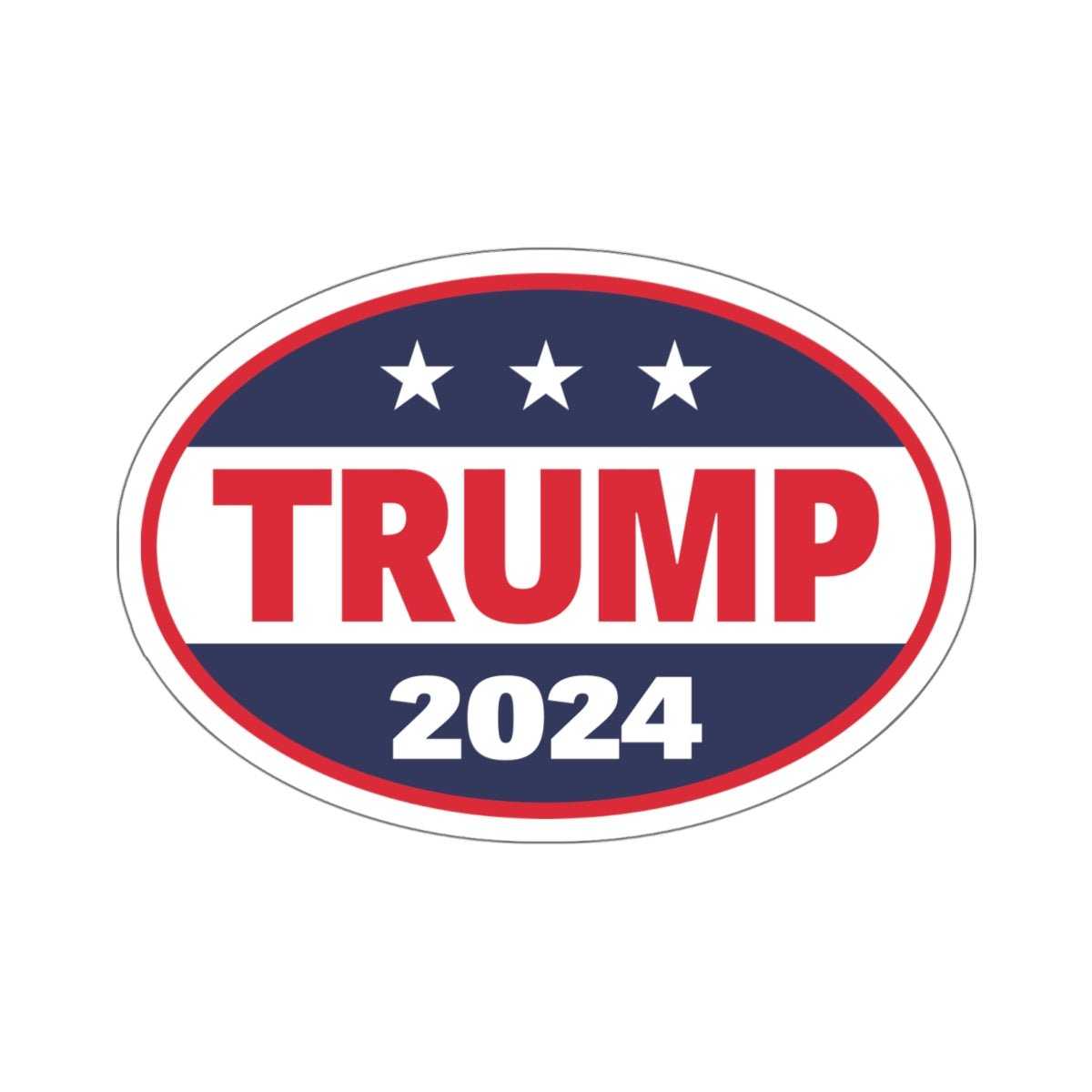 Trump 2024 Oval Sticker (4 sizes) - PatriotDepot.com
