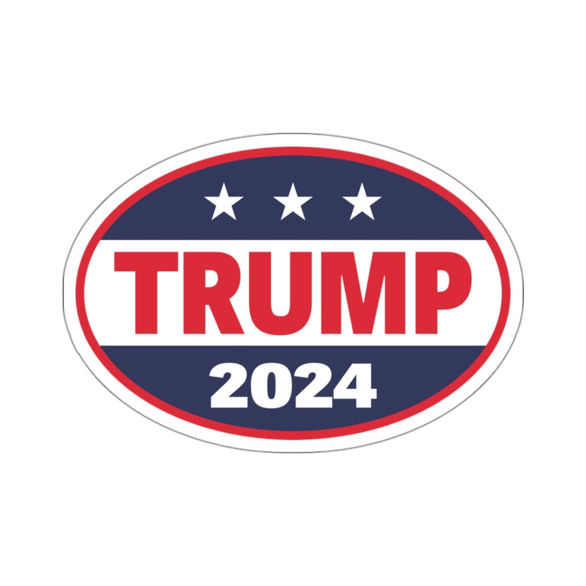Trump 2024 Oval Sticker (4 sizes) - PatriotDepot.com