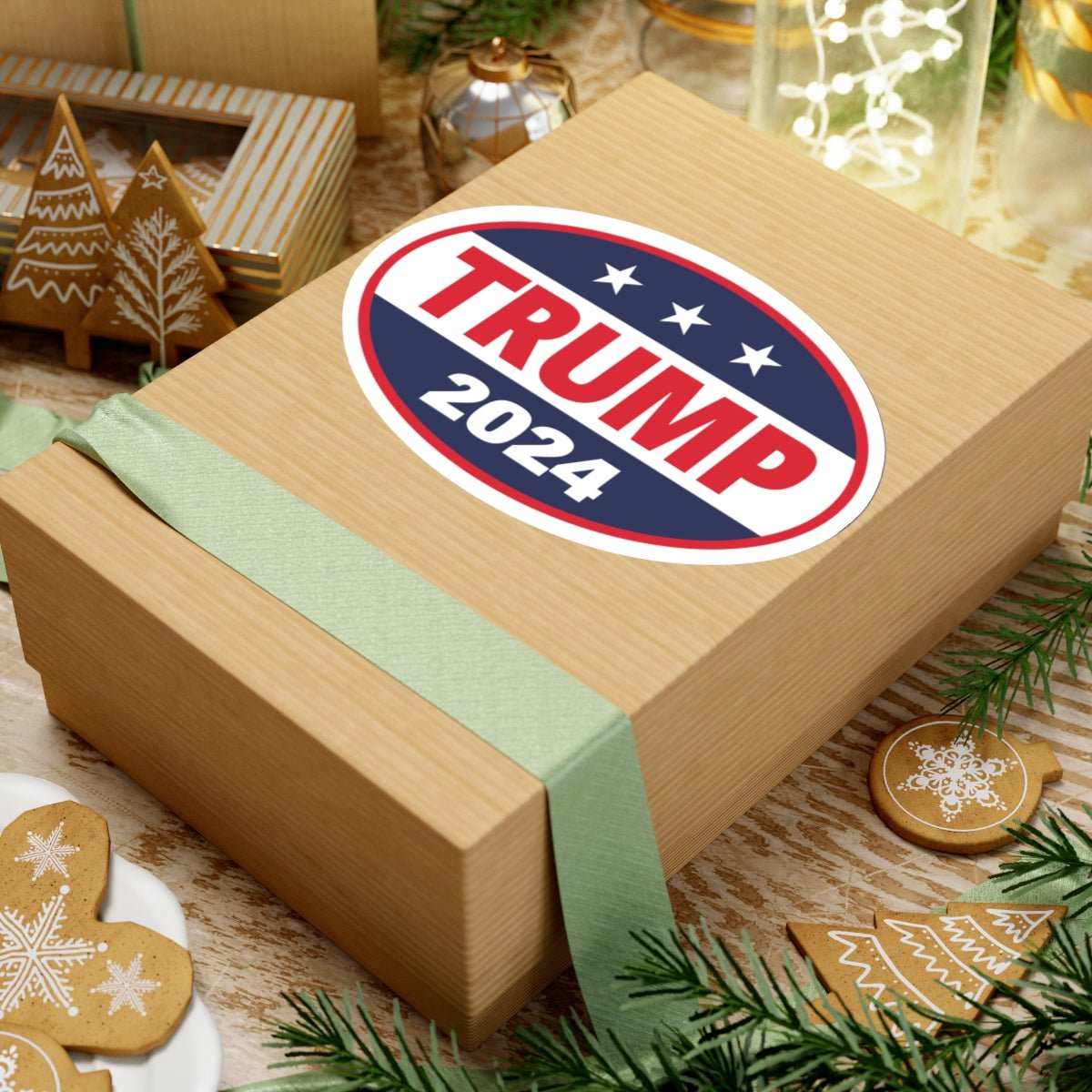 Trump 2024 Oval Sticker (4 sizes) - PatriotDepot.com