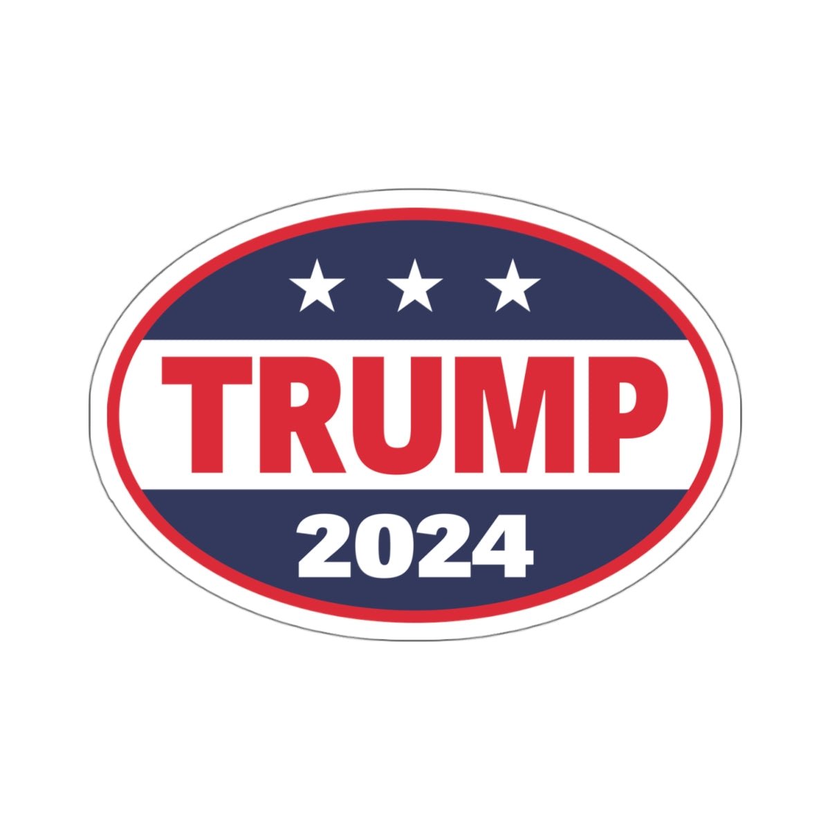 Trump 2024 Oval Sticker (4 sizes) - PatriotDepot.com