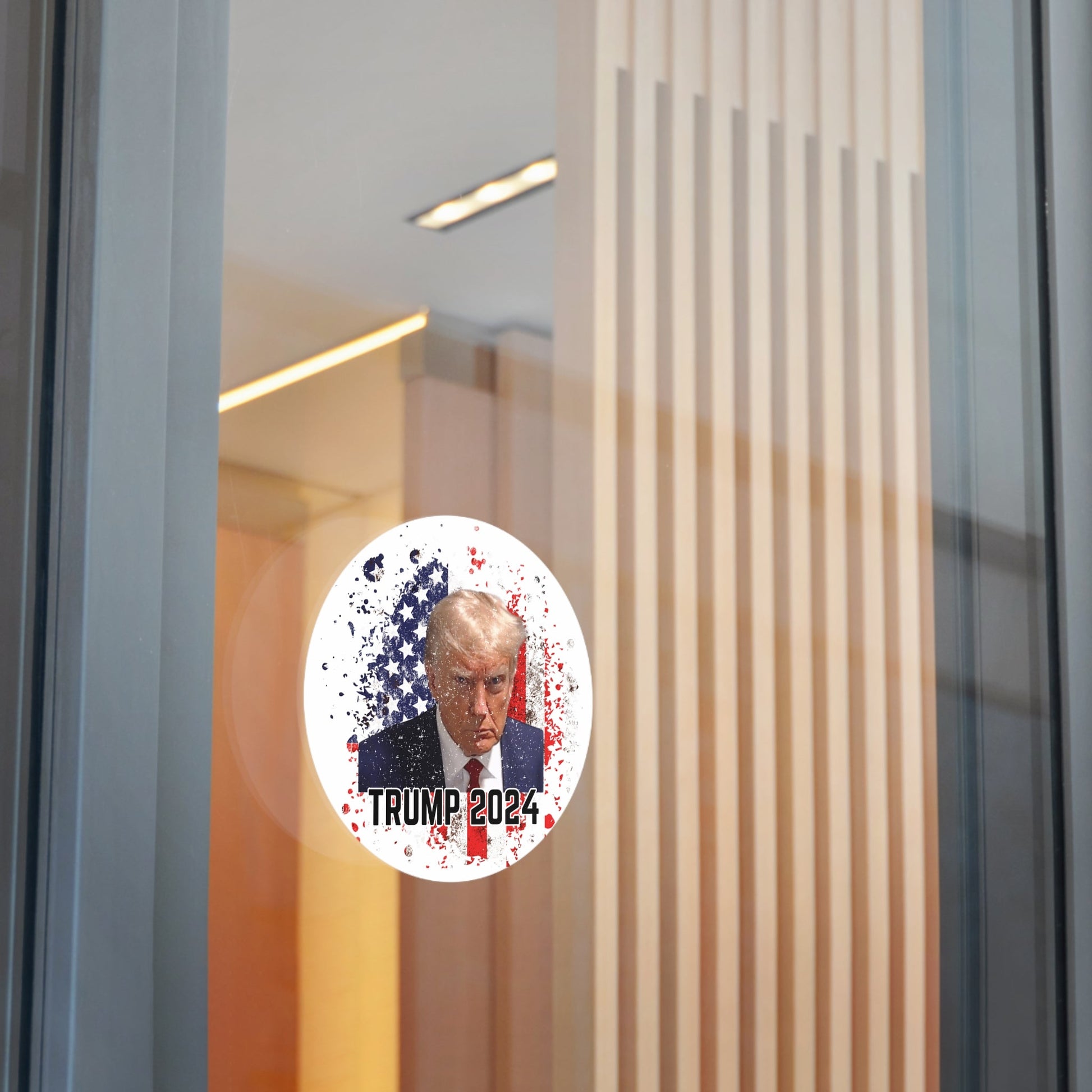 Trump 2024 Patriotic Mugshot Bumper Sticker (3 Sizes) - PatriotDepot.com