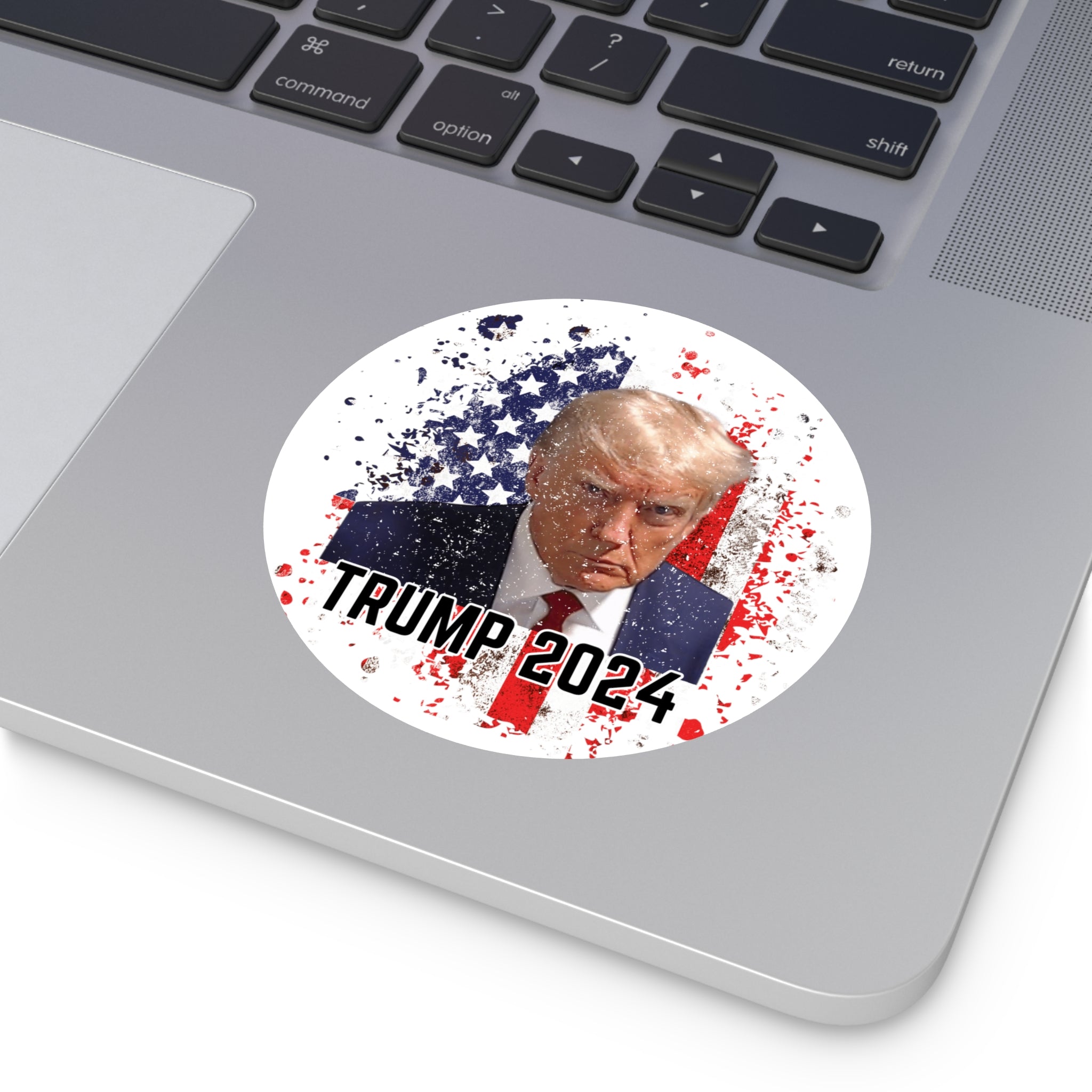 Trump 2024 Patriotic Mugshot Bumper Sticker (3 Sizes) - PatriotDepot.com