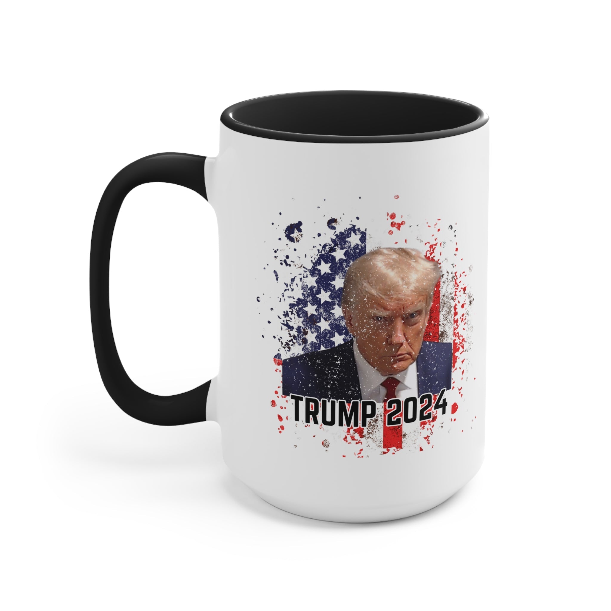 Trump 2024 Patriotic Mugshot Mug (3 Colors, 2 Sizes) - PatriotDepot.com