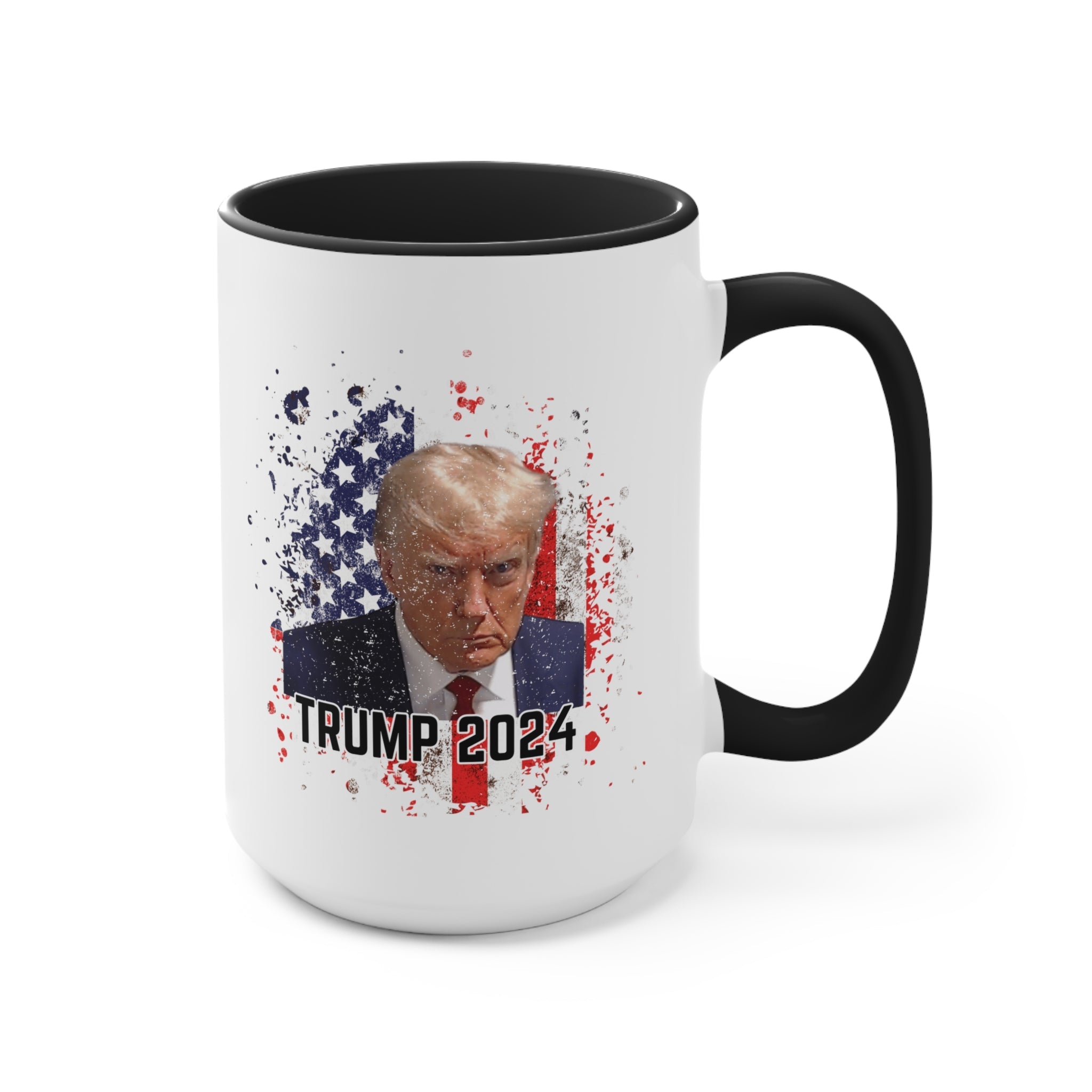Trump 2024 Patriotic Mugshot Mug (3 Colors, 2 Sizes) - PatriotDepot.com