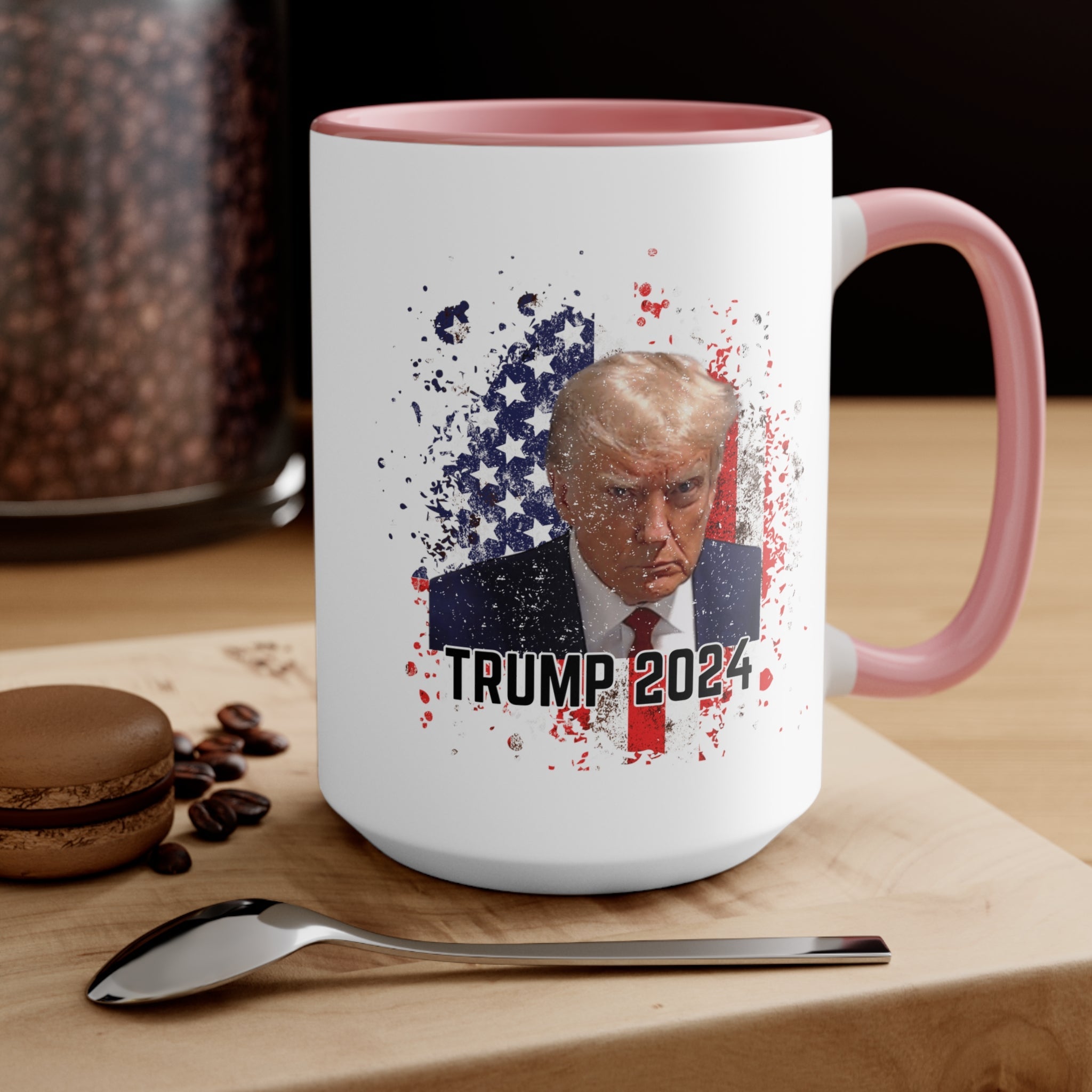 Trump 2024 Patriotic Mugshot Mug (3 Colors, 2 Sizes) - PatriotDepot.com