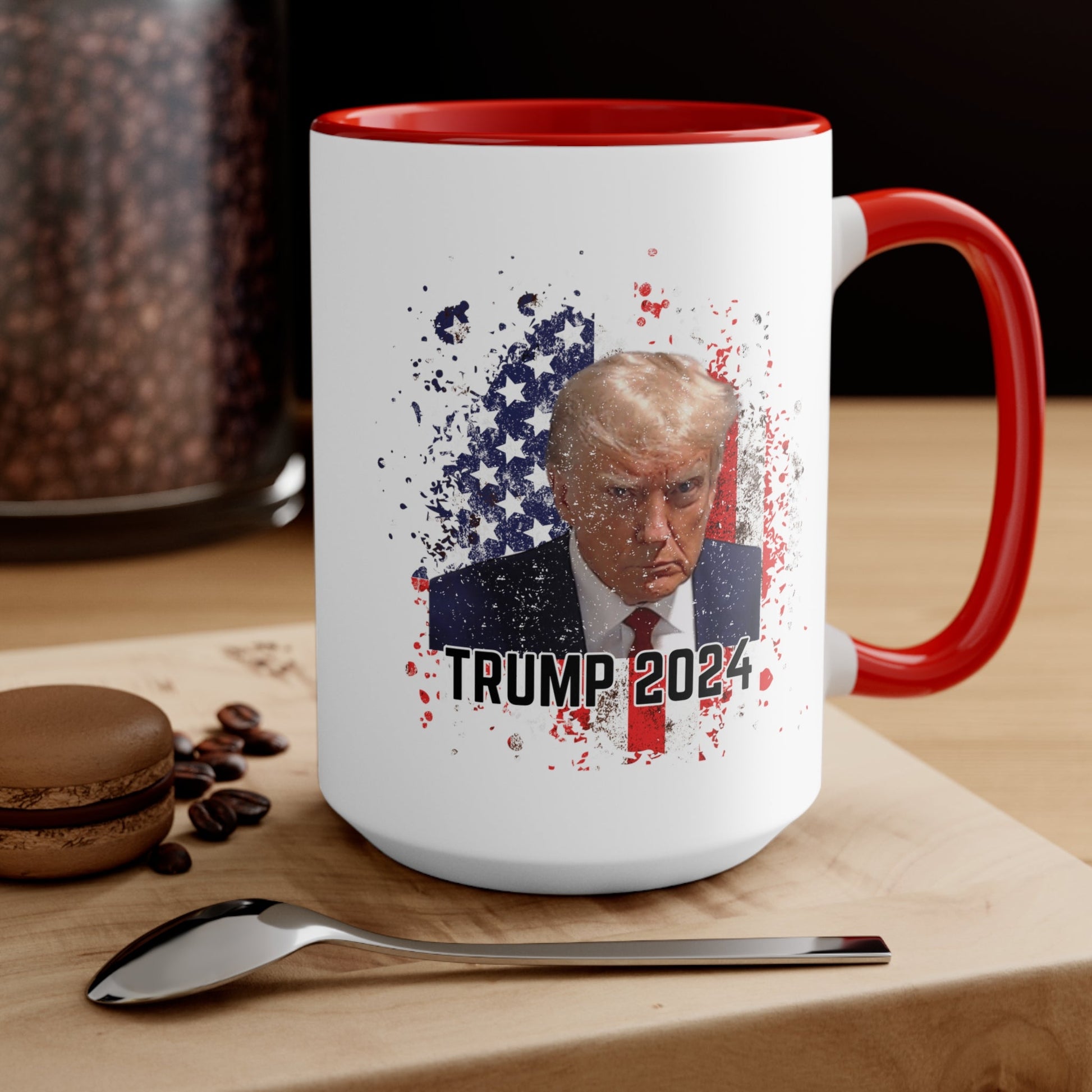 Trump 2024 Patriotic Mugshot Mug (3 Colors, 2 Sizes) - PatriotDepot.com