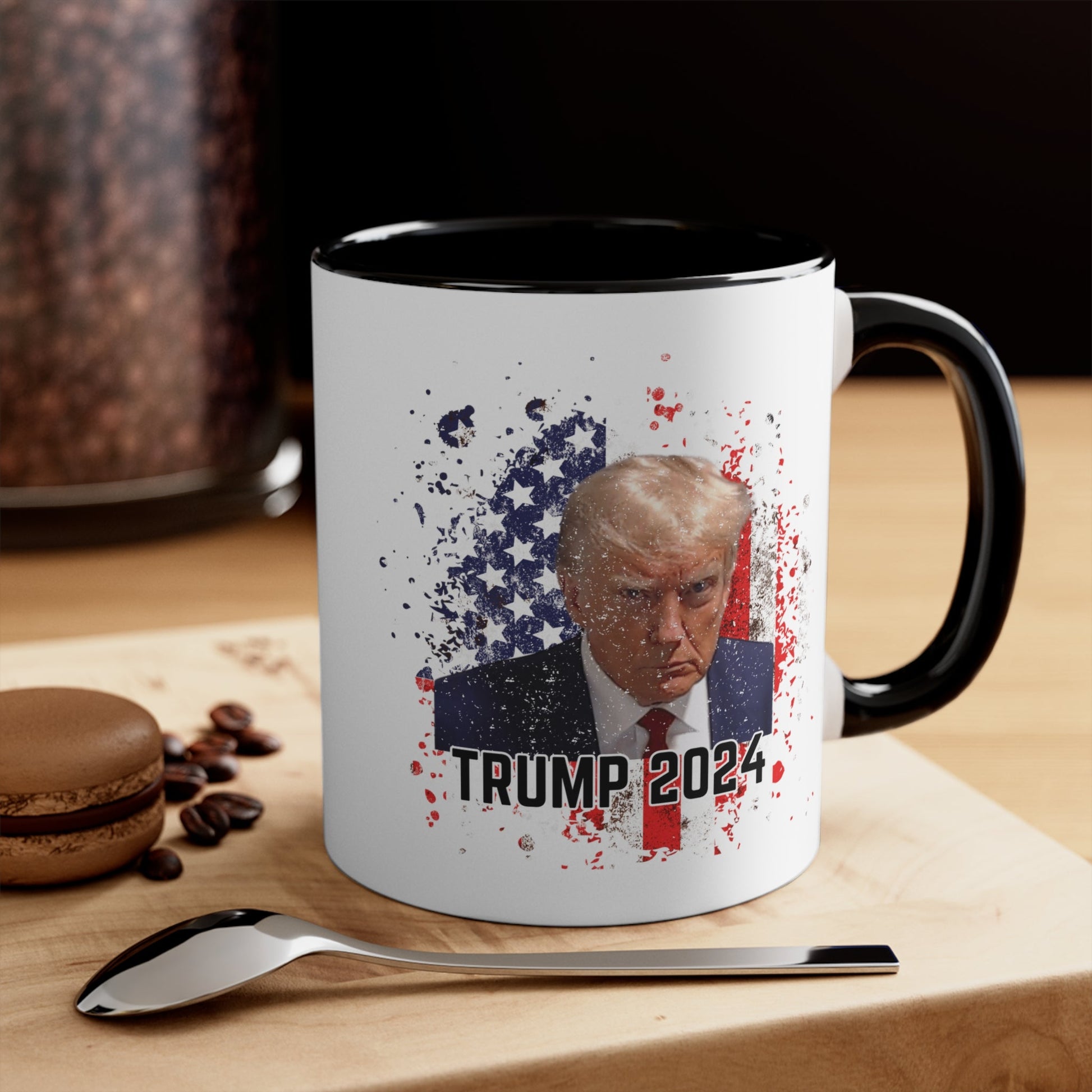 Trump 2024 Patriotic Mugshot Mug (3 Colors, 2 Sizes) - PatriotDepot.com