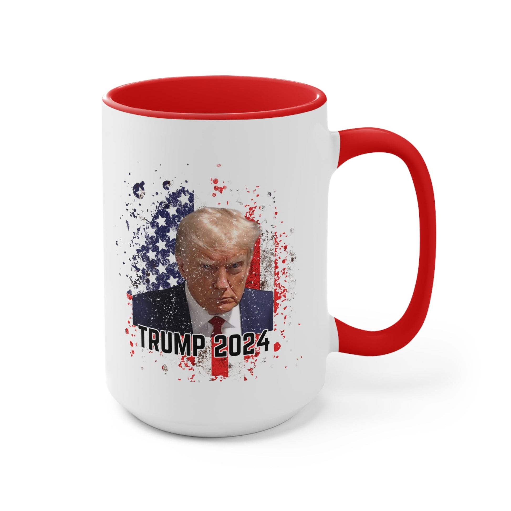 Trump 2024 Patriotic Mugshot Mug (3 Colors, 2 Sizes) - PatriotDepot.com