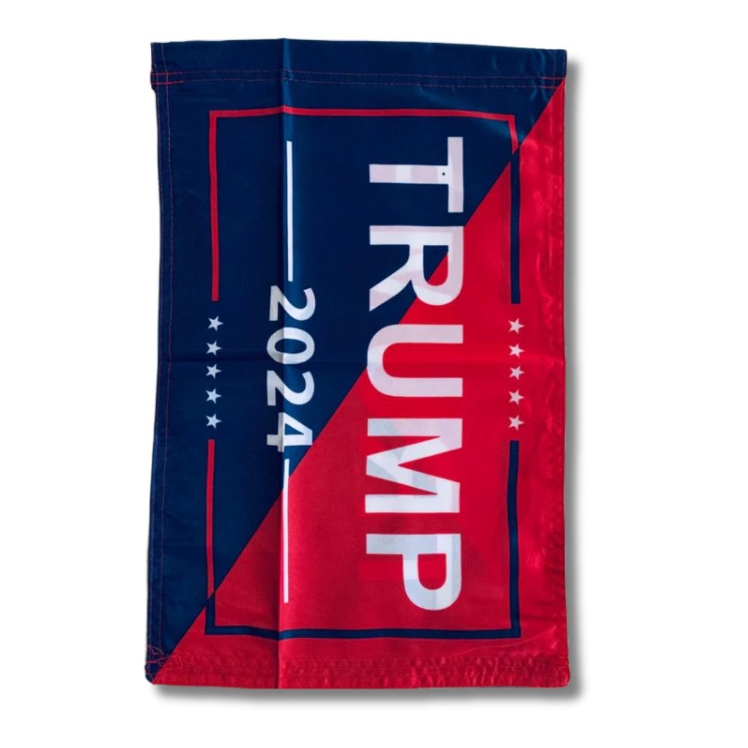 Trump 2024 (Red/Blue Design) Flag - 2 Sizes - PatriotDepot.com