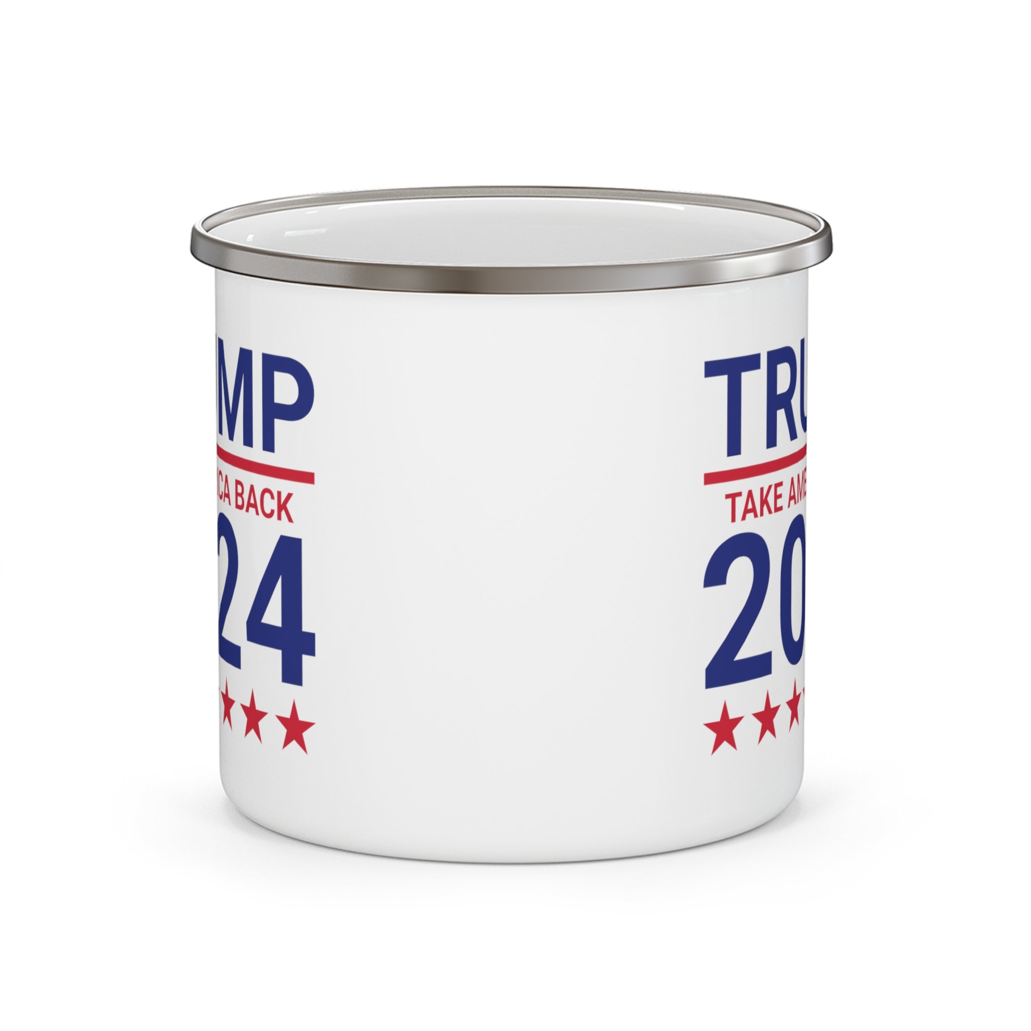 Trump 2024 "Take America Back" Enamel Camping Mug - PatriotDepot.com