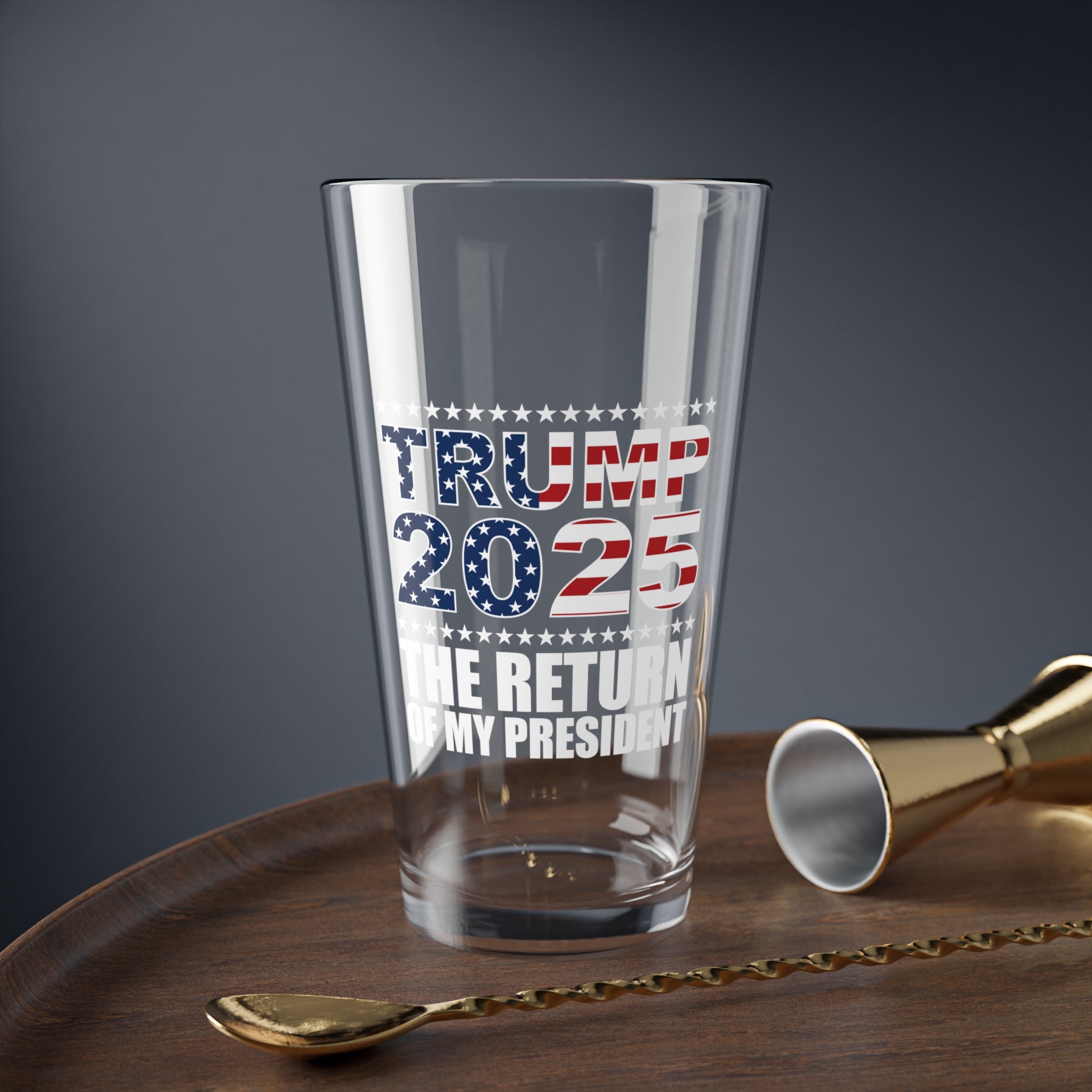 Trump 2025 The Return of My President Pint Glass - PatriotDepot.com
