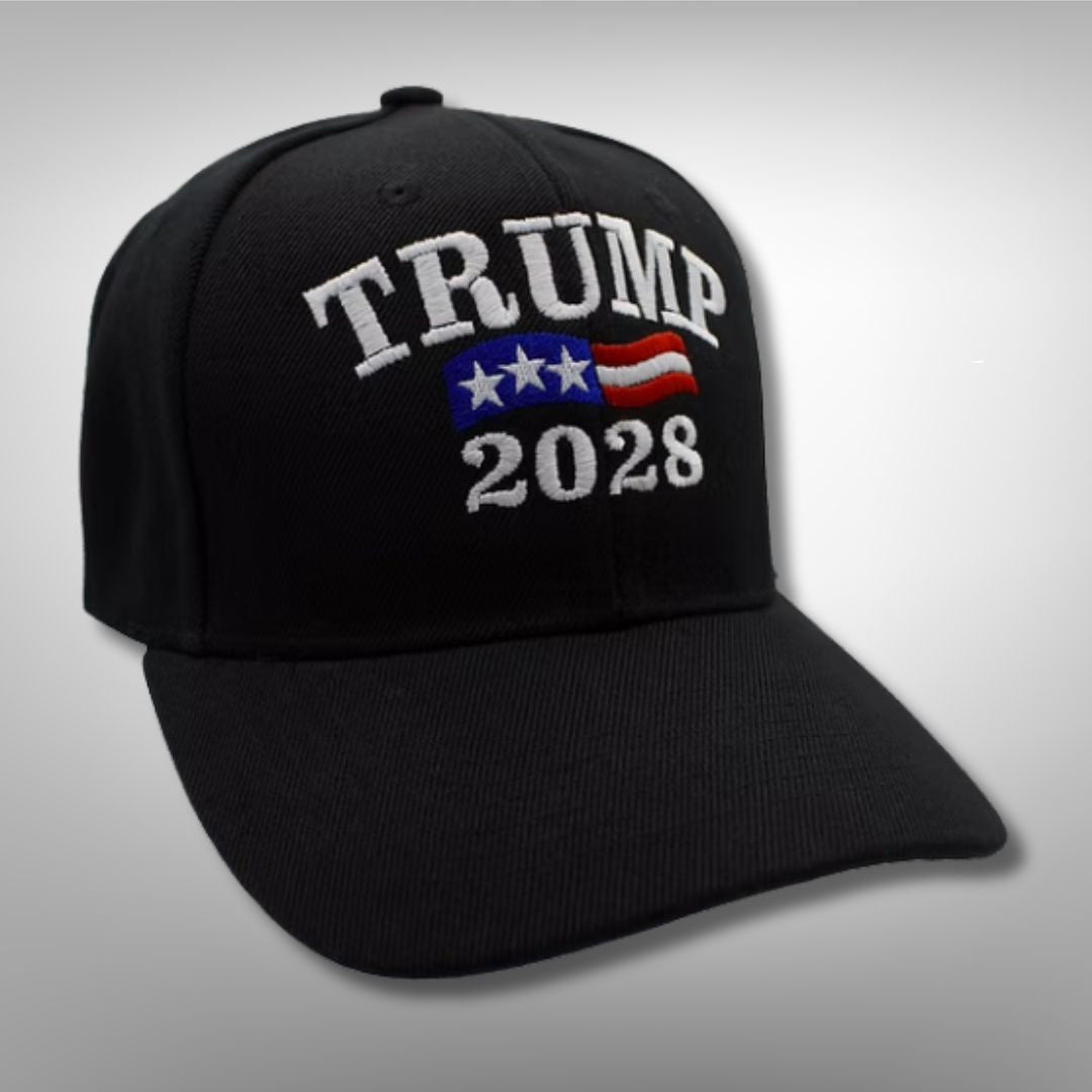 Trump 2028 Custom Embroidered Hat (Black) - PatriotDepot.com