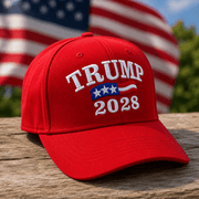 Trump 2028 Custom Embroidered Hat (Red) - PatriotDepot.com