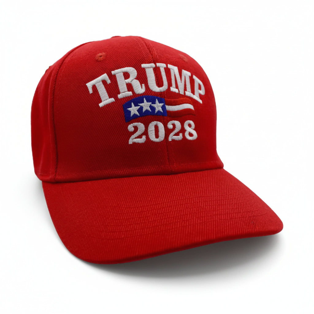 Trump 2028 Custom Embroidered Hat (Red) - PatriotDepot.com
