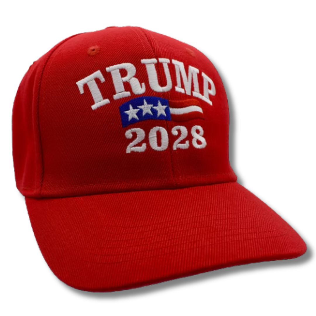 Trump 2028 Custom Embroidered Hat (Red) - PatriotDepot.com