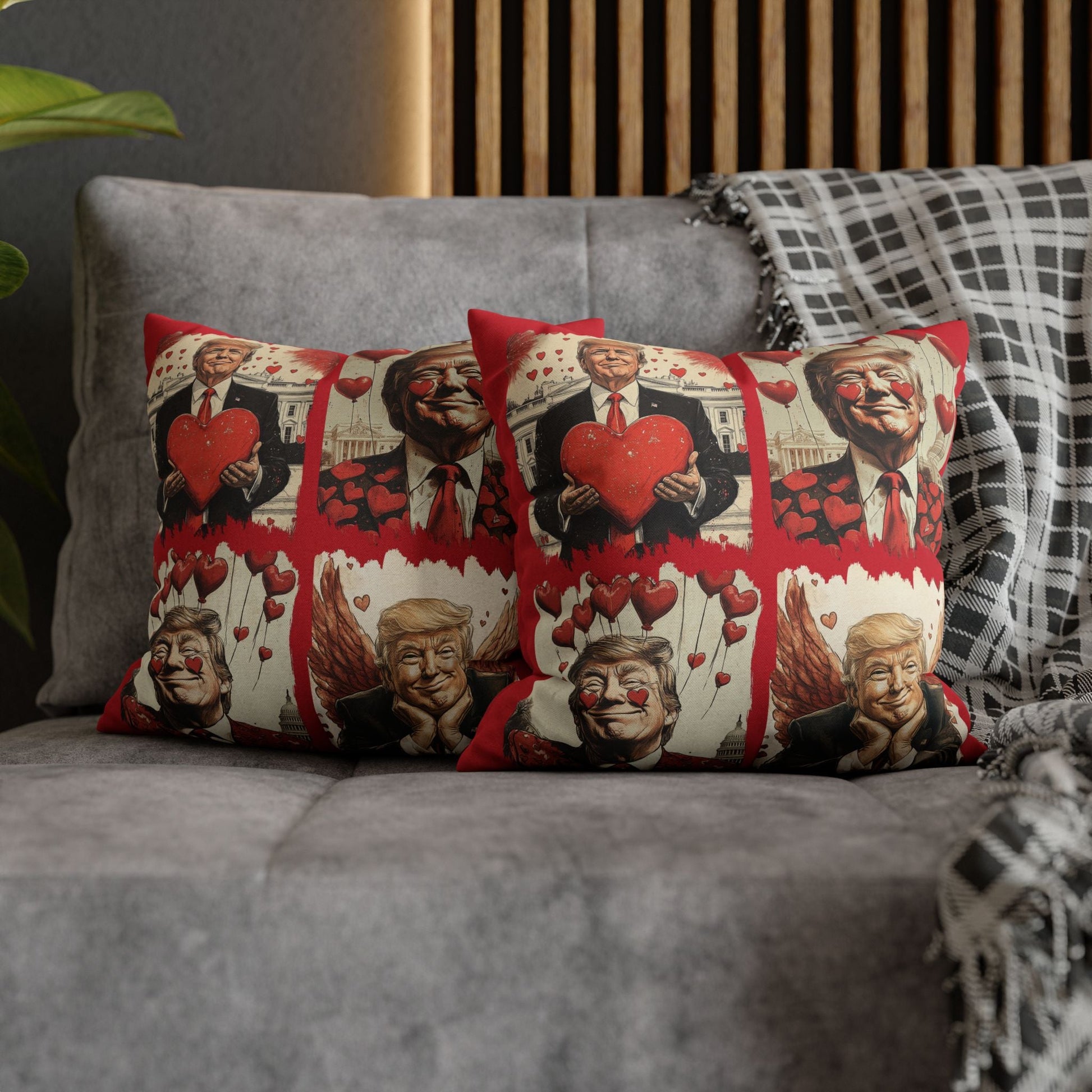 Trump 4 - Square Valentine Pillow Cover (4 Sizes) - PatriotDepot.com