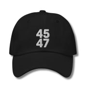 Trump 45 - 47 Custom Embroidered Hat (Black) - PatriotDepot.com