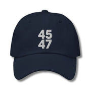 Trump 45 - 47 Custom Embroidered Hat (Navy) - PatriotDepot.com