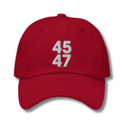 Trump 45 - 47 Custom Embroidered Hat (Red) - PatriotDepot.com