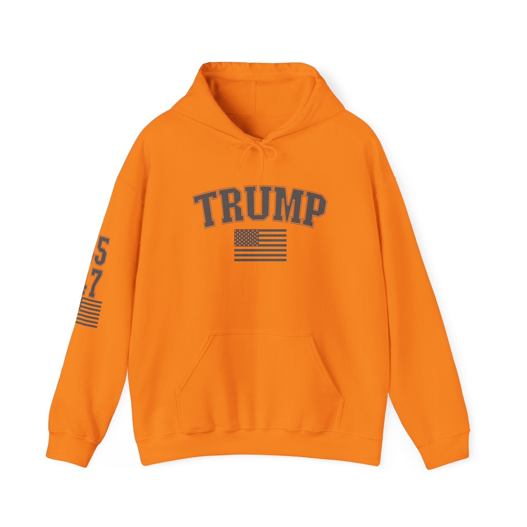 Trump 45 47 Hoodie w/Sleeve Design - PatriotDepot.com
