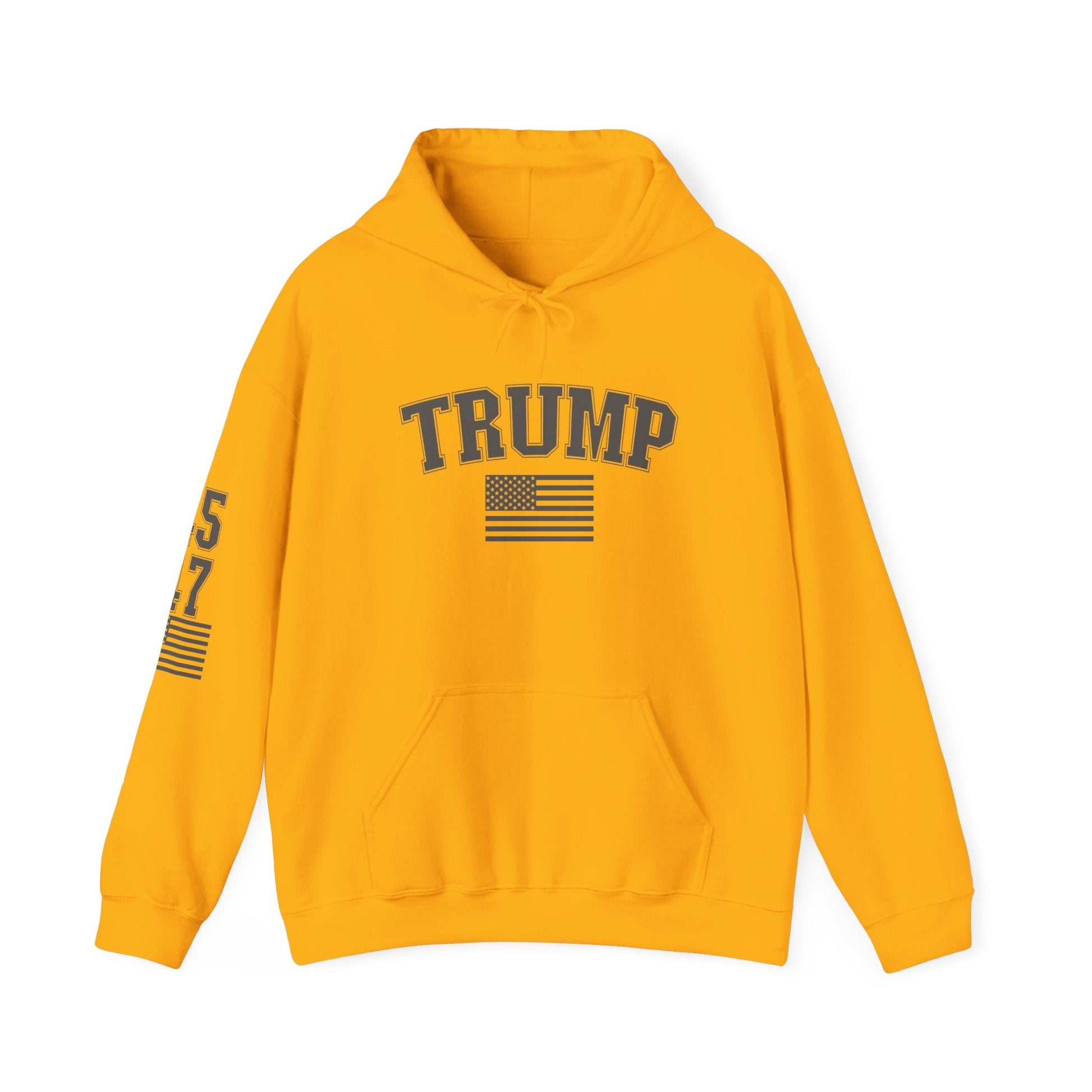 Trump 45 47 Hoodie w/Sleeve Design - PatriotDepot.com