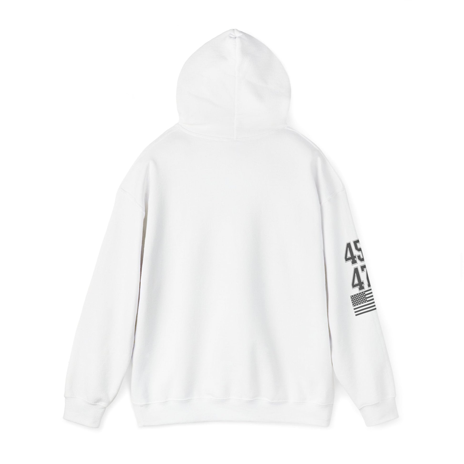 Trump 45 47 Hoodie w/Sleeve Design - PatriotDepot.com